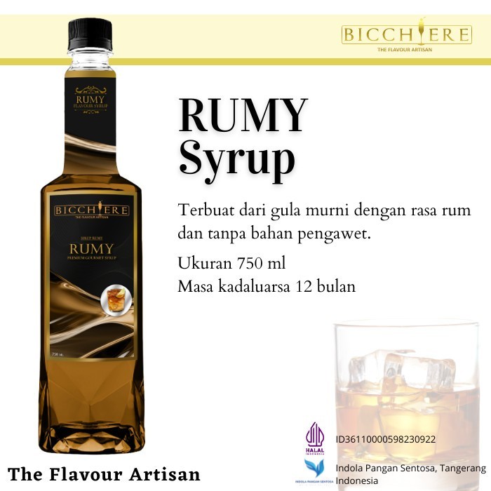 

Tjia Wu - Rumy Syrup Bicchiere 750 Ml - Sirup Rasa Rum Premium