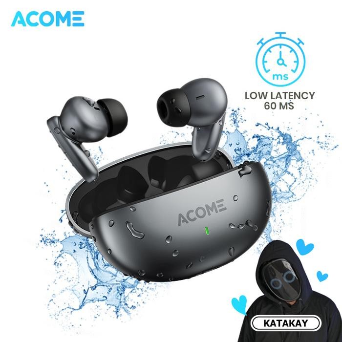 Kaiyo EksklusifAcome Tws Gaming T8 Tws Anti Delay Low Latency 60 Ms / Headset Wireless Earphone