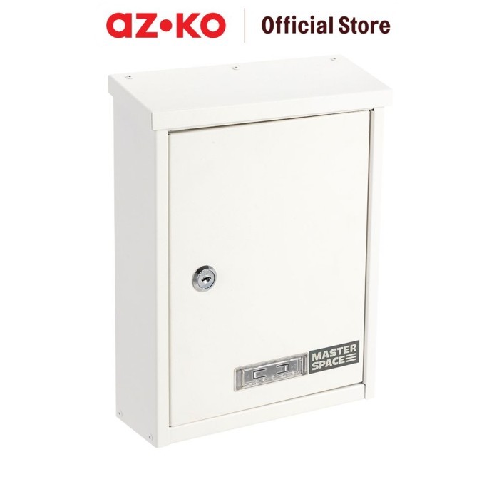 AZKO Masterspace 22X75X30 cm Kotak Surat Dinding Putih Mailbox Kotak Pos Kotak Surat Tahan Cuaca
