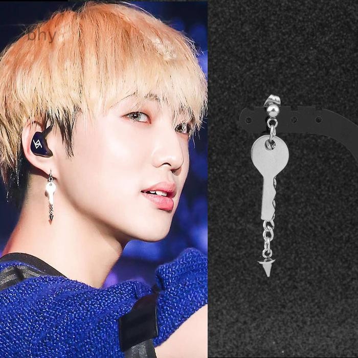 Anting pria wanita korea tindik jepit tusuk BTS GOT7 KPOP - J12 T12