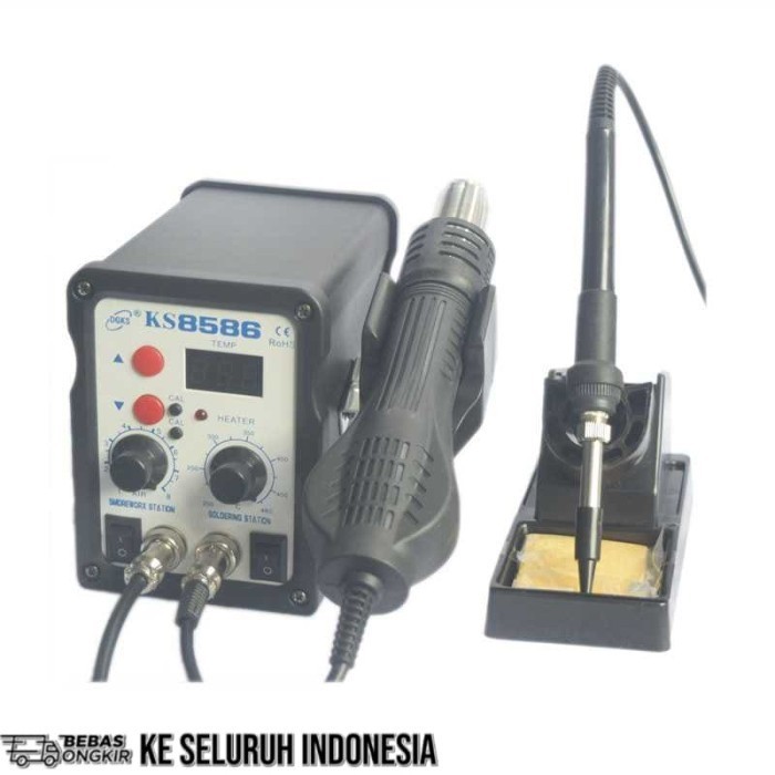 [Dekko Tools] Alat Service Hp Blower Uap Digital + Solder Station 2 In 1 220V / 700W