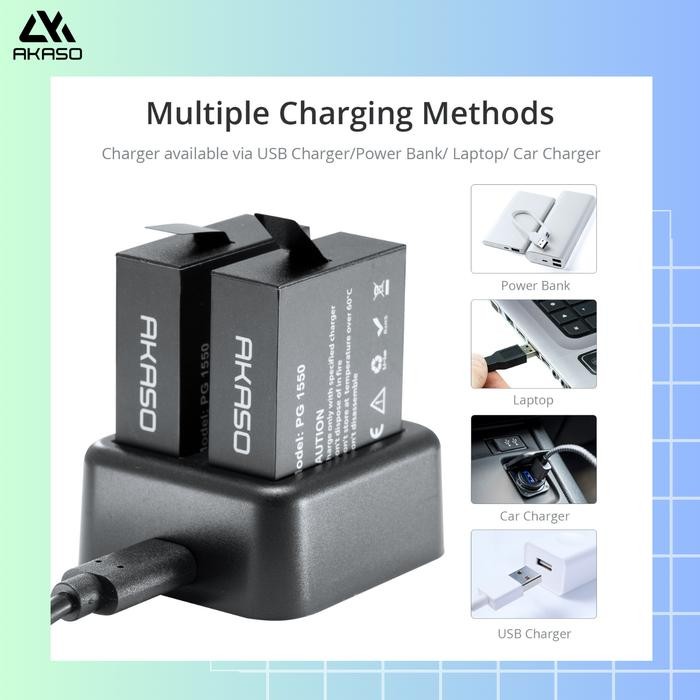 AKASO BATTERY KIT FOR AKASO ACTION CAMERA