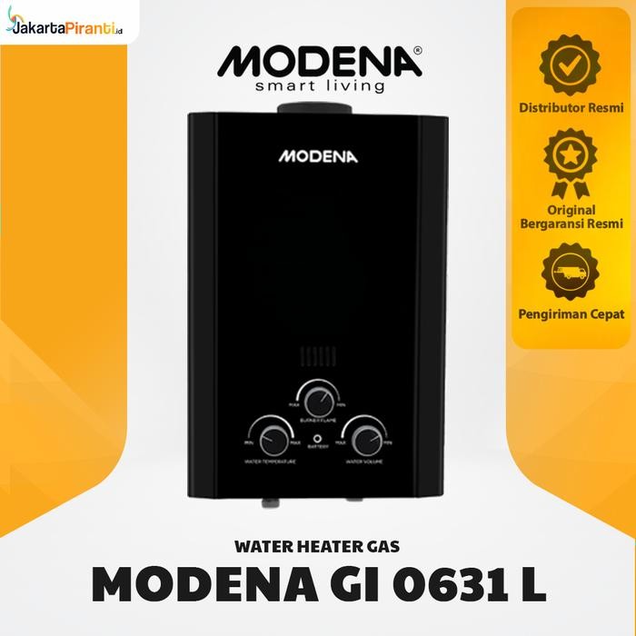 Termurah Modena Gas Water Heater Gi 0631 L / Gi0631L / Gi 0631L Gojek/Grab Grab/Gosend