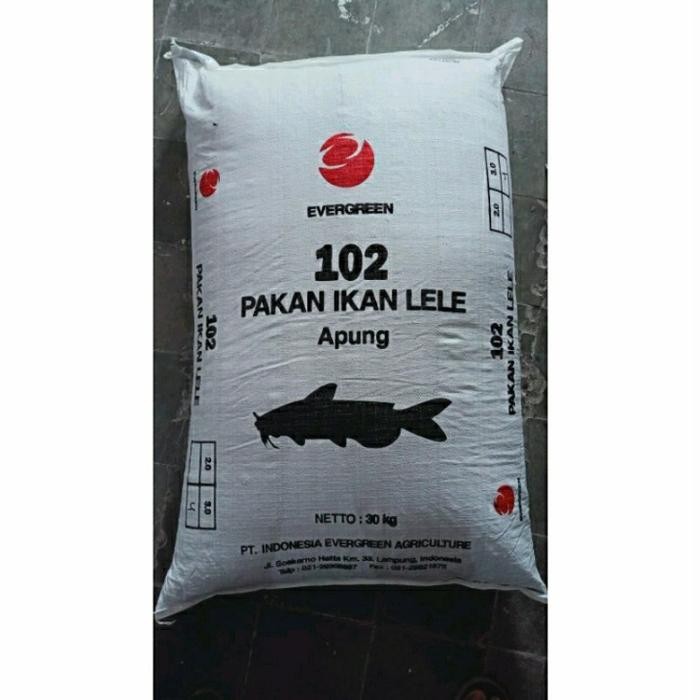 Evergreen, Pakan Ikan Lele Apung, 1sak= 30kg, Khusus KURIR