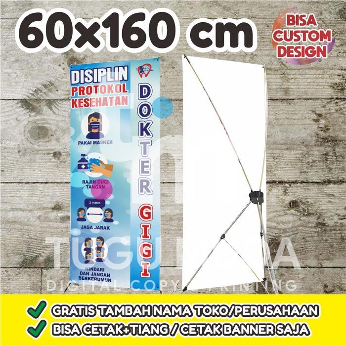 

Cetak Y-Banner OutdoorStanding Banner 60X160Cm - Prokes Dokter Gigi Terlaris