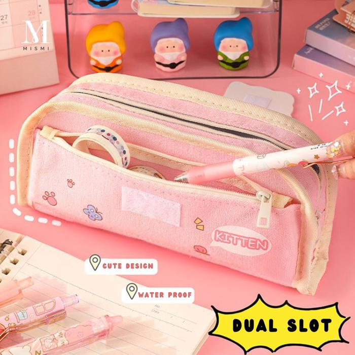 

MISMI GABRIEL PENCIL CASE DUAL SLOT KAPASITAS BESAR TEMPAT - PC5G