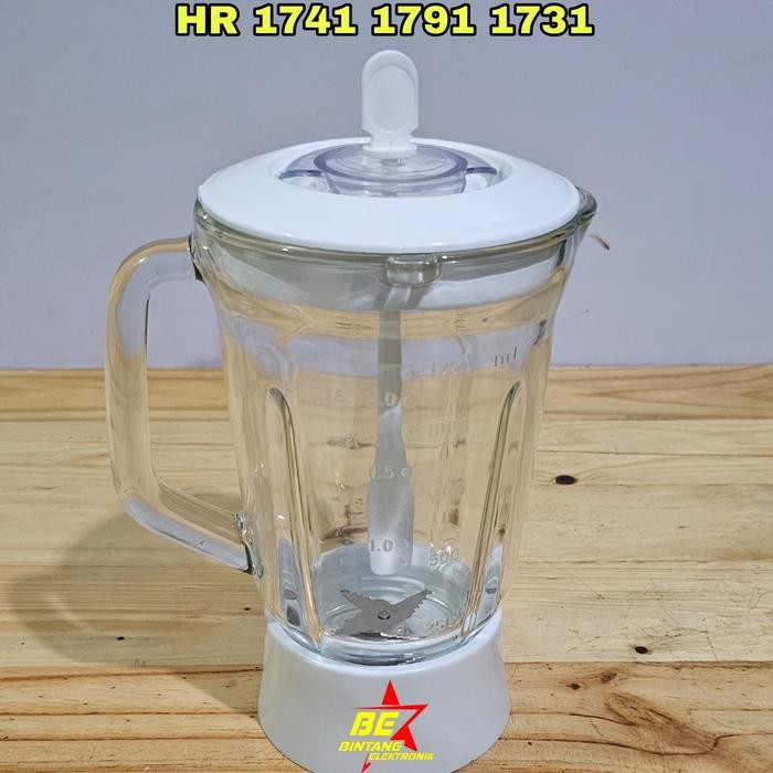 SET Gelas Jus Blender Philips Hr 1741 1731 Kaca Tabung Jar Cucina