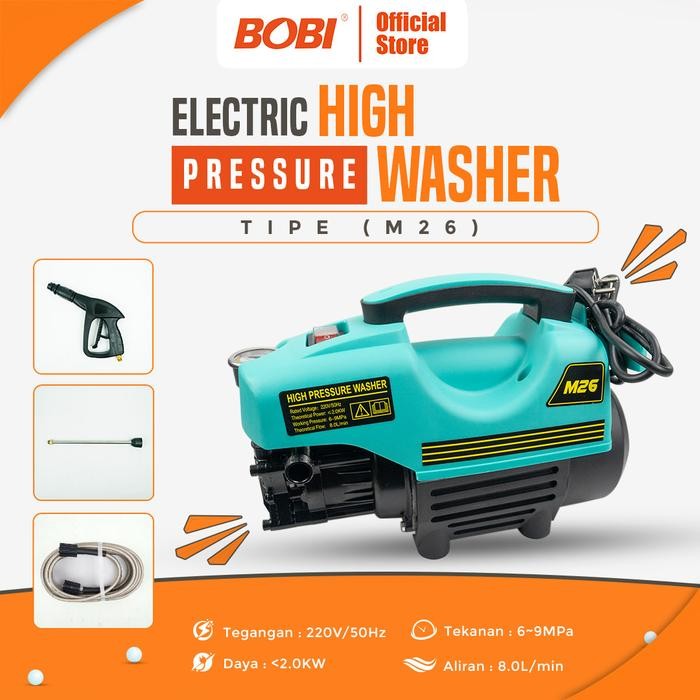 Electric Hh Pressure Washer Type M26 - Hh Pressure Washer Mesin Cuci Mobil dan Motor