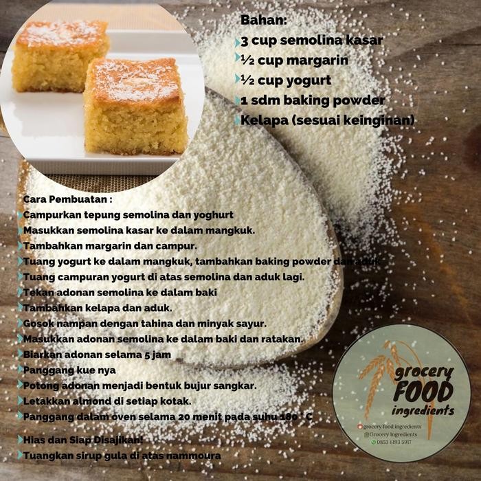 

SALE !!! SEMOLINA PASTA FLOUR 25KG / GOJEK FAST RESPONSE / SEMOLINA FLOUR READYY