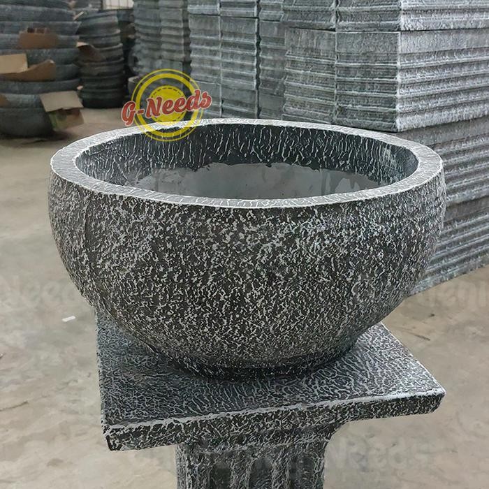 Pot Semen Pot Minimalis Pot Bonsai MANGKOK BATU (KHUSUS INSTANT KURIER) Kode 781