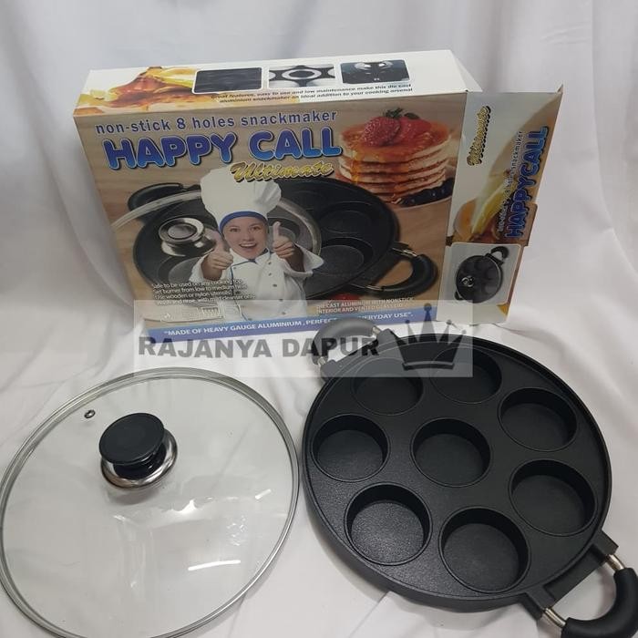 Happycall cetakan kue teflon lubang 8 datar lumpur