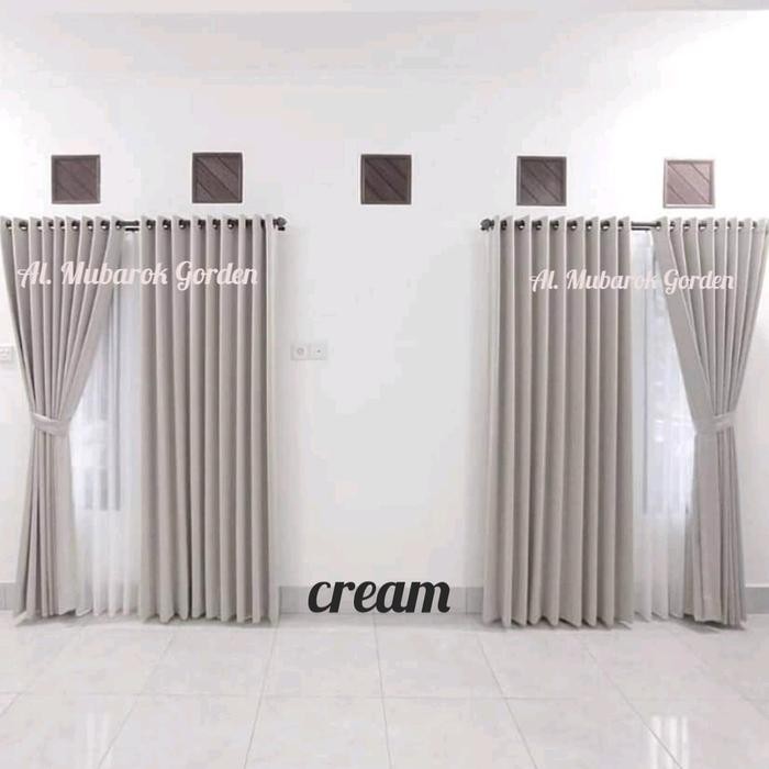 PREMIUM Gorden Jendela Lebar 200x200cm / Gorden Untuk Jendela Panjang Dan Lebar / Gorden Polos Bahan
