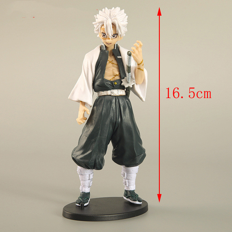 New Anime Demon Slayer Tanjirou Shinazugawa Sanemi Standing Posture Action Figures Pvc Model Statue