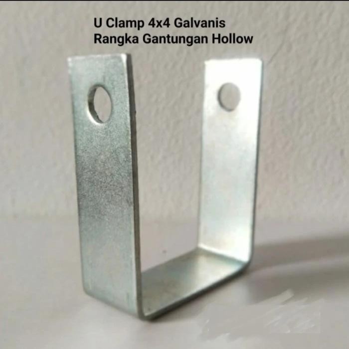 SALE U CLAMP HOLLOW 4 X 4 PUTIH