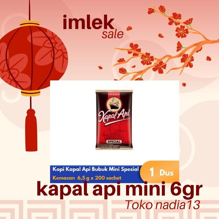 

KAPAL API MINI SACHET 6gr 1 dus isi 20 renceng Coffee Robusta Instan Kopi kapal api 1 tanpa gula