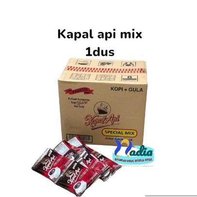 

KOPI KAPAL API SPESIAL MIX 1DUS ISI 12renceng 23gr kopi 3in1 Robusta Bubuk