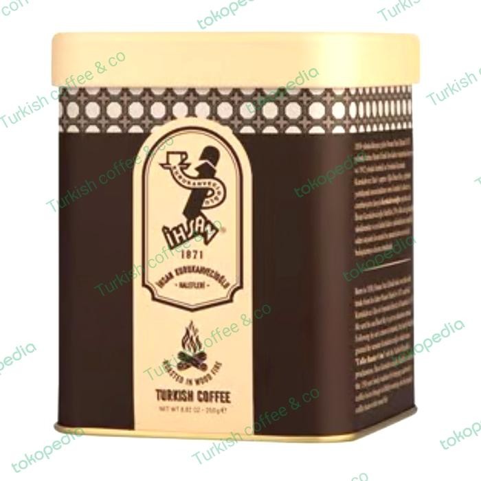 

TURKISH COFFEE IHSAN 1871 ROASTED IN WOOD FIRE 250 G TIN