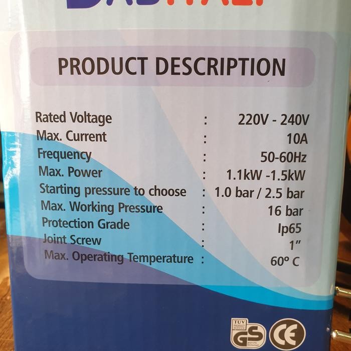 DABITALY OTOMATIS POMPA AIR / AUTOMATIC PRESSURE CONTROL