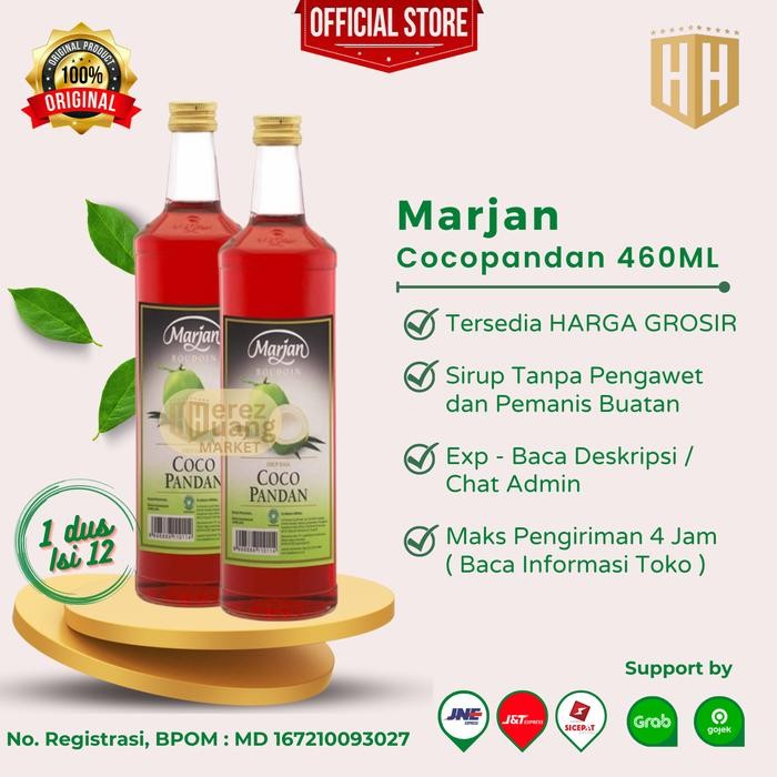 

MARJAN SYRUP COCOPANDAN Sirup Marjan Cocopandan 460 ml, 1 dus = 12 pcs
