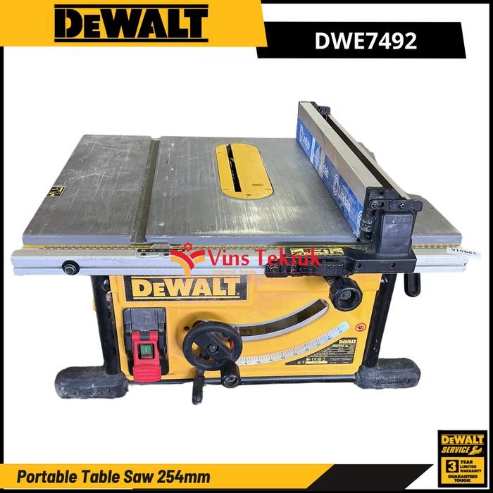 Terpopuler Mesin Gergaji Kayu Meja Table Saw 10" 254Mm Dewalt Dwe7492