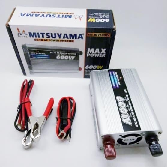 Mitsuyama Power Inverter Dc 12V Ke Ac 220V Pengubah Arus Listrik 300 500 600 Watt Mobil Solar Panel