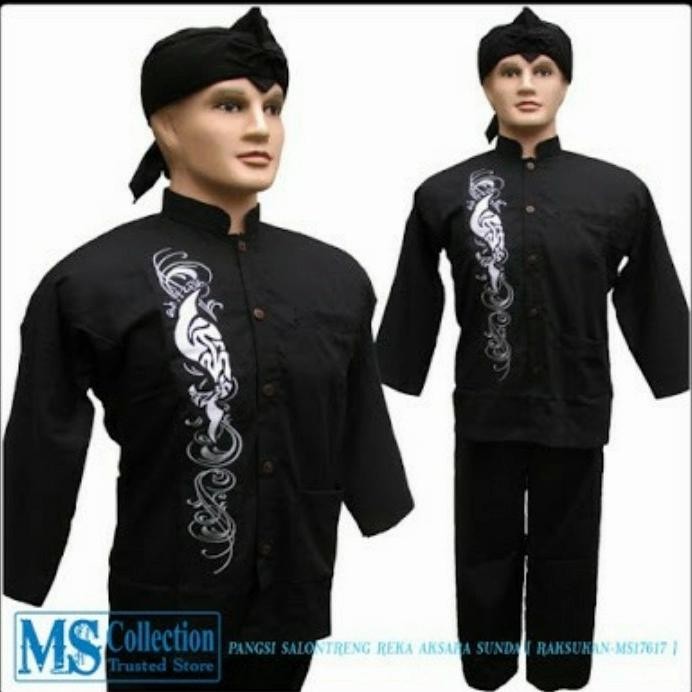 Terbaru Baju Pangsi Sunda Rekaan Aksara Sunda Original