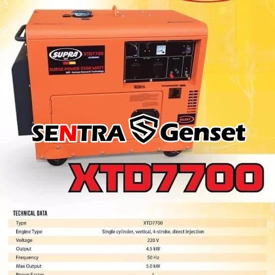 GENSET SOLAR SUPRA XTD 7700. SILENT DIESEL 5000 WATT. MAX 5500 WATT