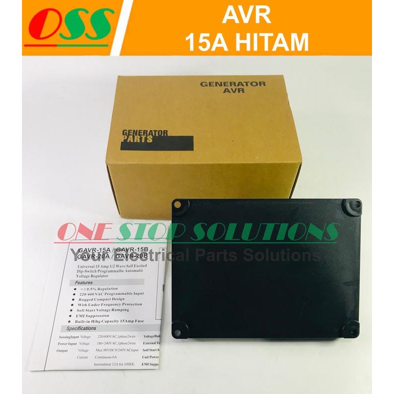 AVR UNIVERSAL AVR GENERATOR AVR GENSET GAVR15A / GAVR-15A BLACK HITAM