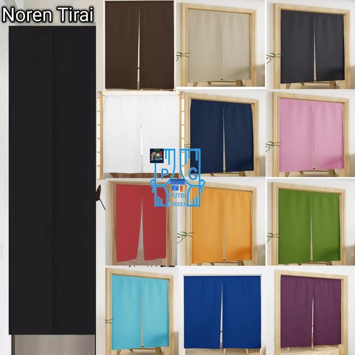 PREMIUM noren tirai jepang gorden japan polos tebal kain kanvas jenis drill rumah kantor hotel
