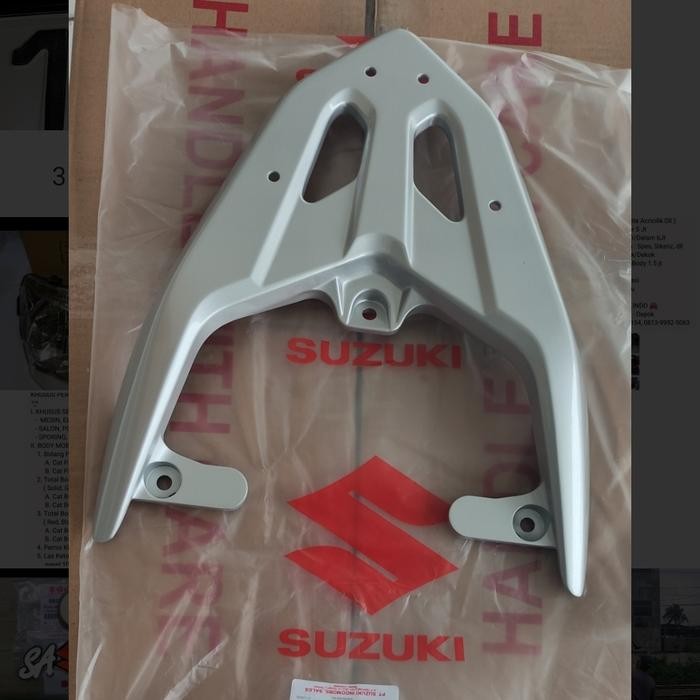 Rear Carrier Behel Begel Box Bagasi Silver Suzuki Address Ori Sgp