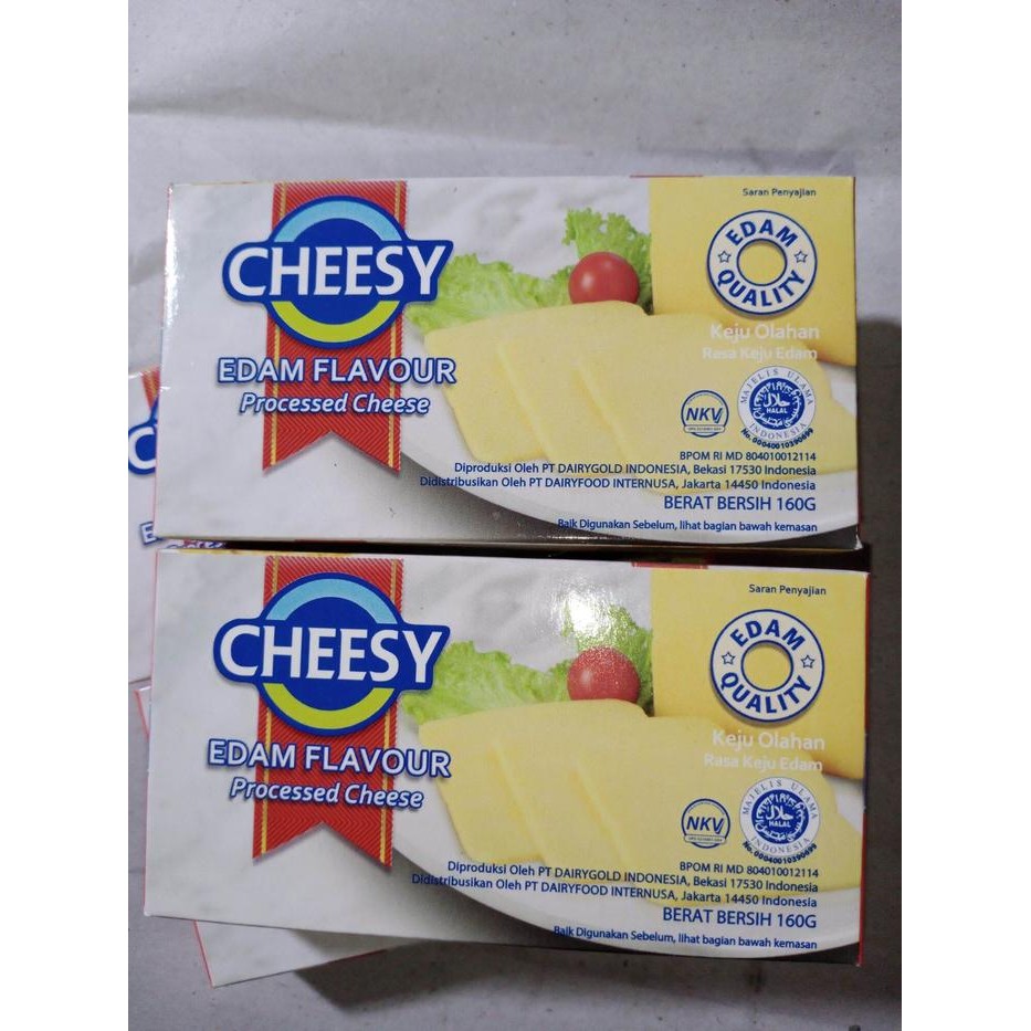 

Stok Baru Cheesy Edam Flavour Processed Cheddar Cheese Keju Cheddar Olahan 160gr