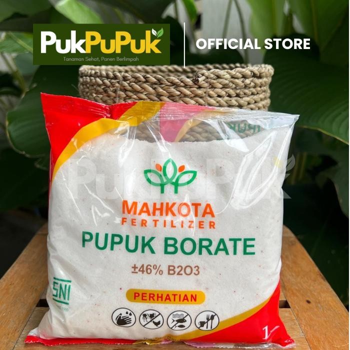 PUPUK MIKRO BORATE MAHKOTA 1 KG KEMASAN PABRIK UNTUK BUAH