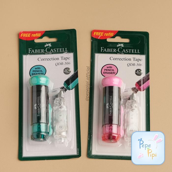 

tip-x + penghapus faber castell qdr-506 tipex tip ex 2ujung setip stip kode 375
