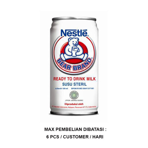 

BEAR BRAND READY TO DRINK 189 ML
