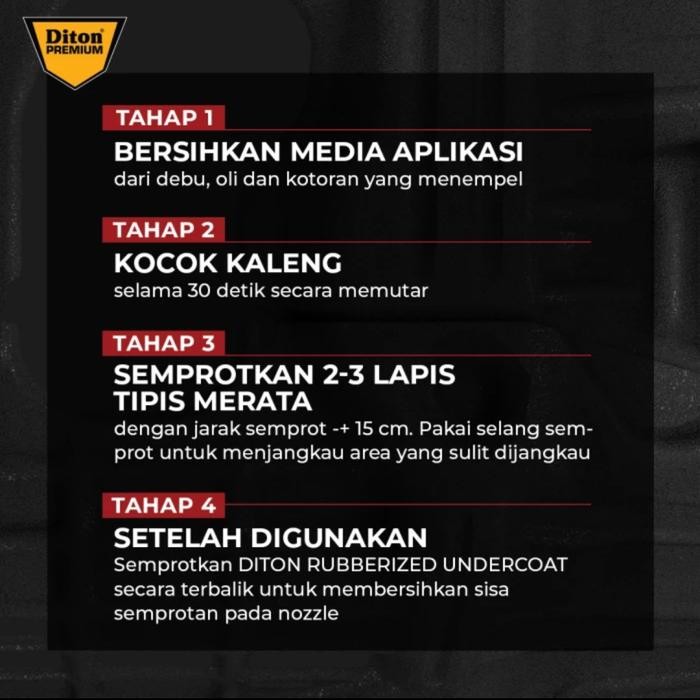 Cat Semprot Diton Rubberized Undercoat 500ml Flinkote Cat Anti karat Mobil Motor