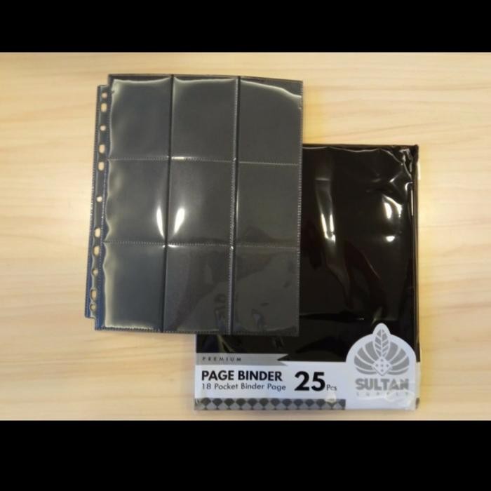 

18POCKET PAGE BINDER SULTAN PREMIUM FOR MTG POKEMON KPOP ISI 25 BLACK KODE 112