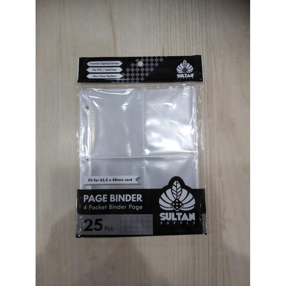 

SULTAN SUPPLY PAGE BINDER 4 POCKET FOR CARD ALBUM 25 PAGES KODE 399