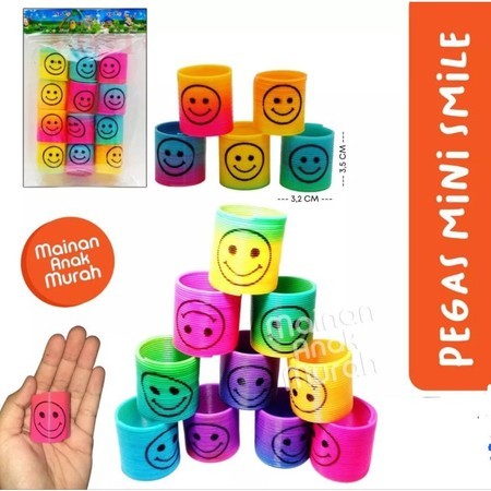 per pegas spring rainbow smile kecil  / mainan per spriral kecil / mainan spiral