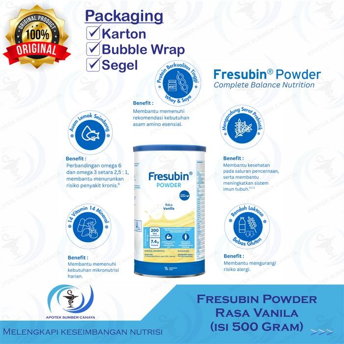 

Barbara.storee FRESUBIN POWDER RASA VANILA (isi 500 Gram)