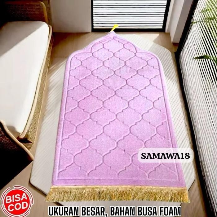 Sajadah Kubah Tebal Lembut Dan Empuk Memiliki Bahan Busa Serat Motif Polos Warna Dengan Ukuran Jumbo