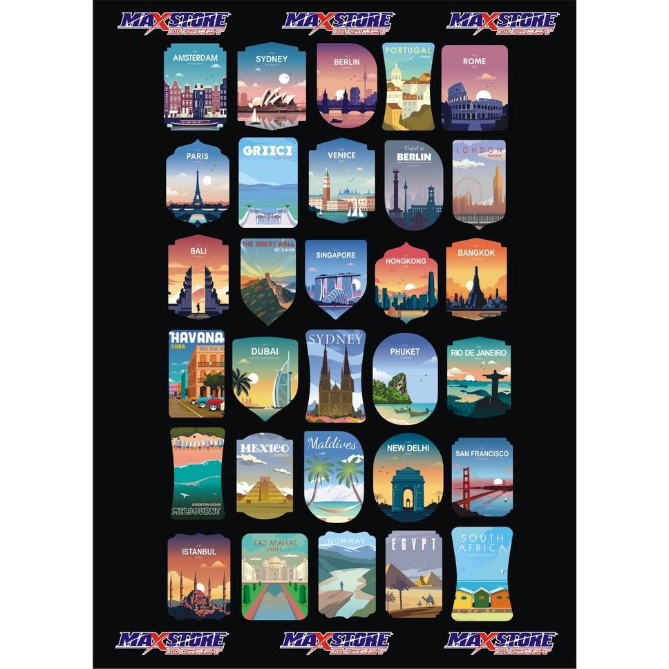 

STICKER PACK / STICKER KOPER NEGARA / STICKER PACK TRAVEL
