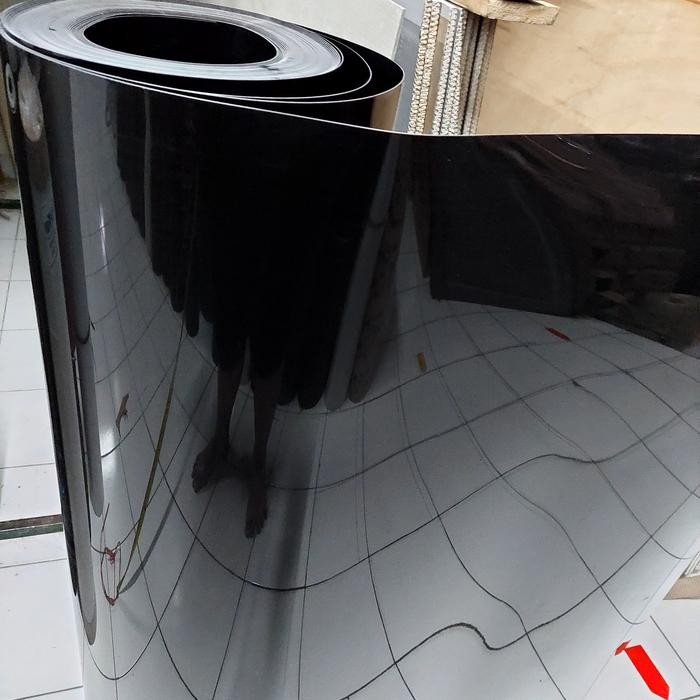 Fiber Pagar Hitam Polos Super Tebal 120 cm Per Meter