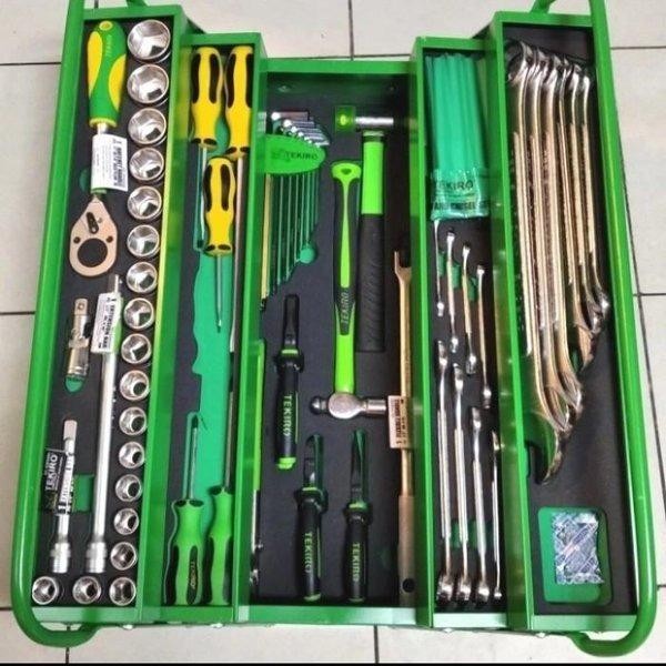 TEKIRO TOOL BOX SET 66 PCS / PERKAKAS KUNCI MEKANIK/ PERKAKAS TUKANG ISI 66 PCS ST-TB1651