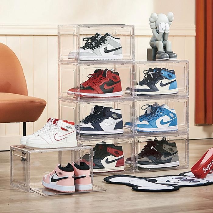 Shoe Box Sneaker Acrylic Transparent Kotak Sepatu Akrilik Bening Besar