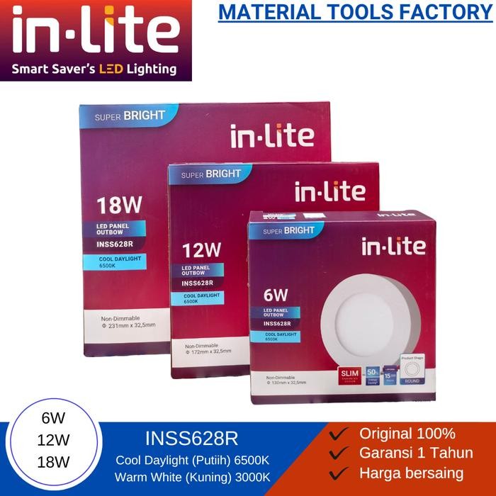 Inlite INSS628R Lampu Downlight LED Outbow Bulat - Downlight Outbow - Downlight Round Outbow