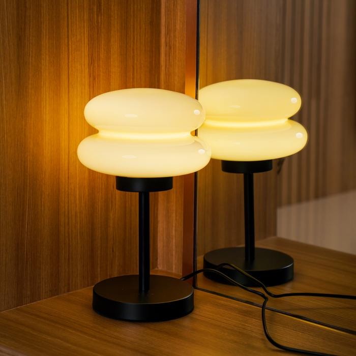 [URBANE] BLOB Donut Table Lamp Bulu Bulu Lampu Tidur Lampu Meja Hias Night Light