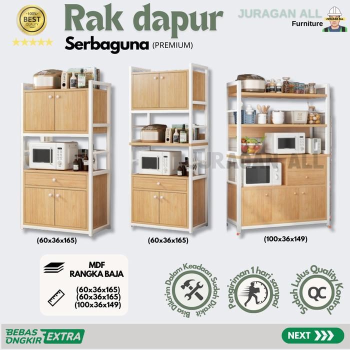 PREMIUM RAK DAPUR SERBAGUNA / RAK DAPUR / RAK PENYIMPANAN / RAK OVEN / RAK OVEN MICROWAVE / RAK
