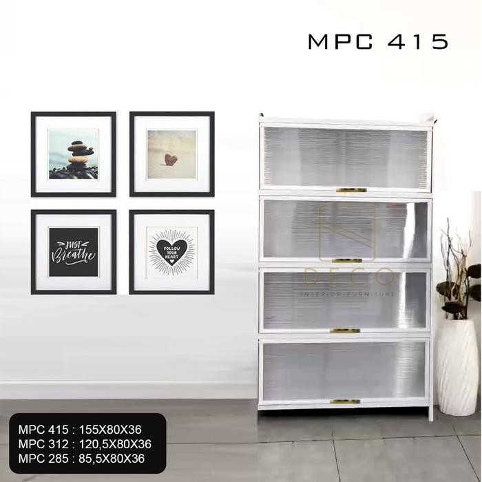 PREMIUM Lemari Dapur/Rak Dapur Besi/Lemari Kaca Modern RAXA