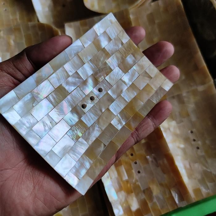 PREMIUM tempat sabun kerang mutiara dan resin elegan 01