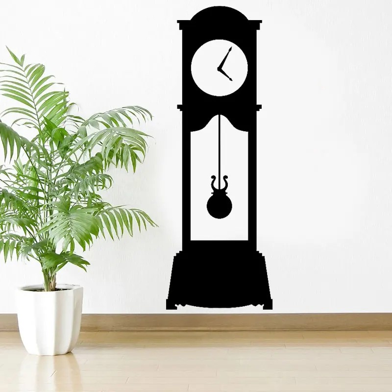 Grandfather Clock - Wall Decal Custom Vinyl Art Stickers For Living